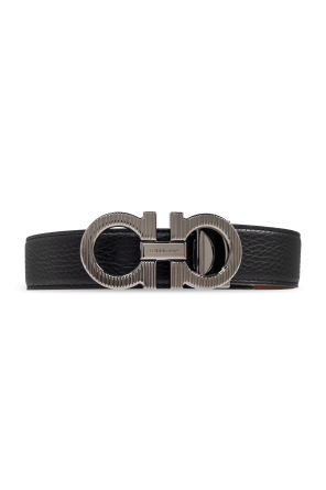 ベルト FERRAGAMO SS25 Reversible belt (780478 NEROFLAMERED) FERRAGAMO Cut-To-Size Reversible Leather Gancini Belt | Saks